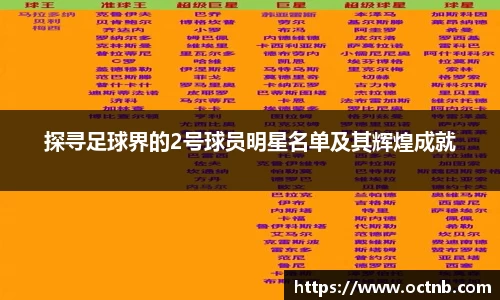 探寻足球界的2号球员明星名单及其辉煌成就